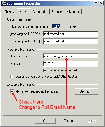 Checkbox for Configuring New Mail Server