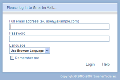 Webmail screenshot